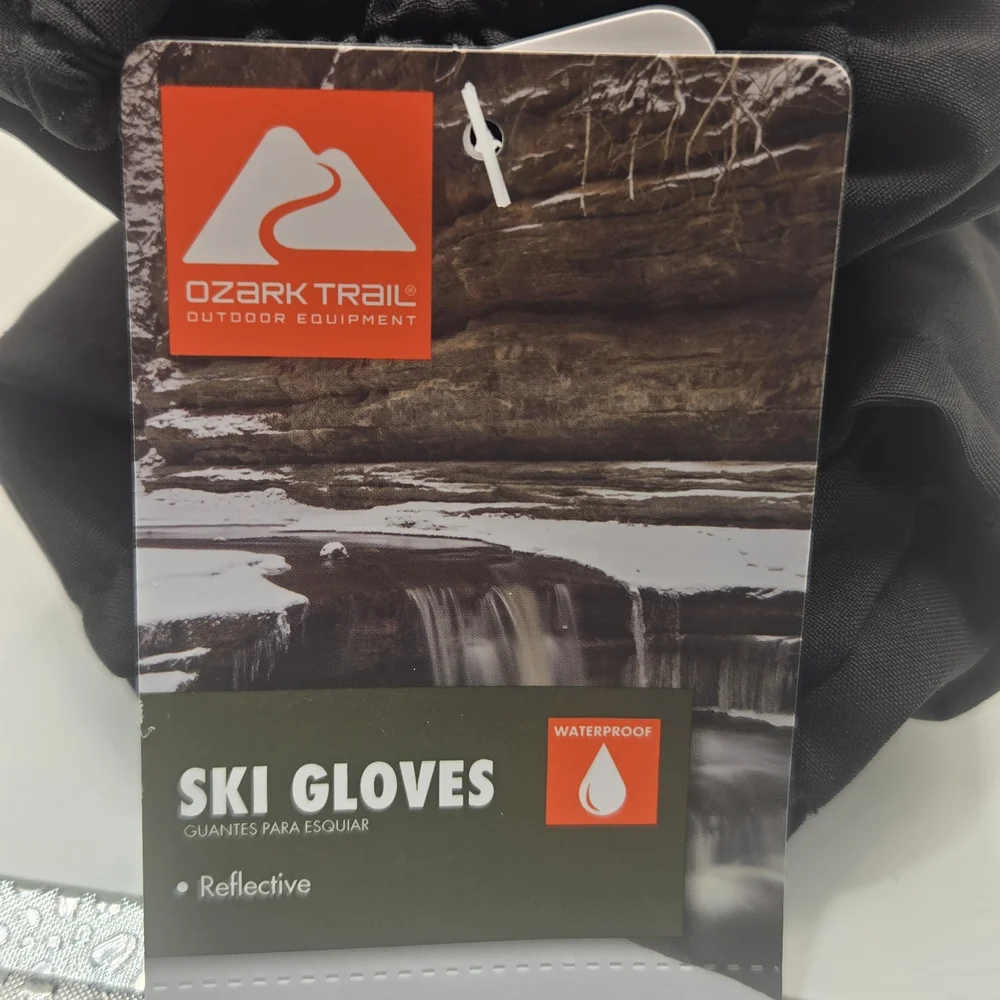 Ozark Trail Beige, Brown and Black Insulated Winter Gloves